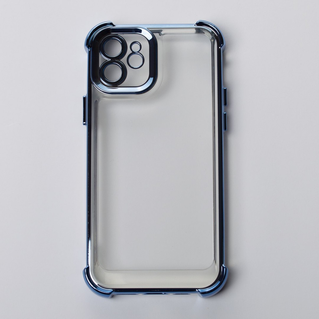 Накладка WXD Electroplated Side Colors для Iphone 12 (Синя)-0