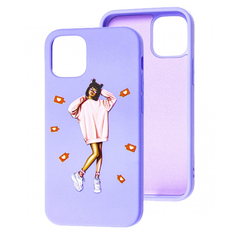 Накладка Silicone ART для iPhone 12/12 Pro "Lady Like"-0