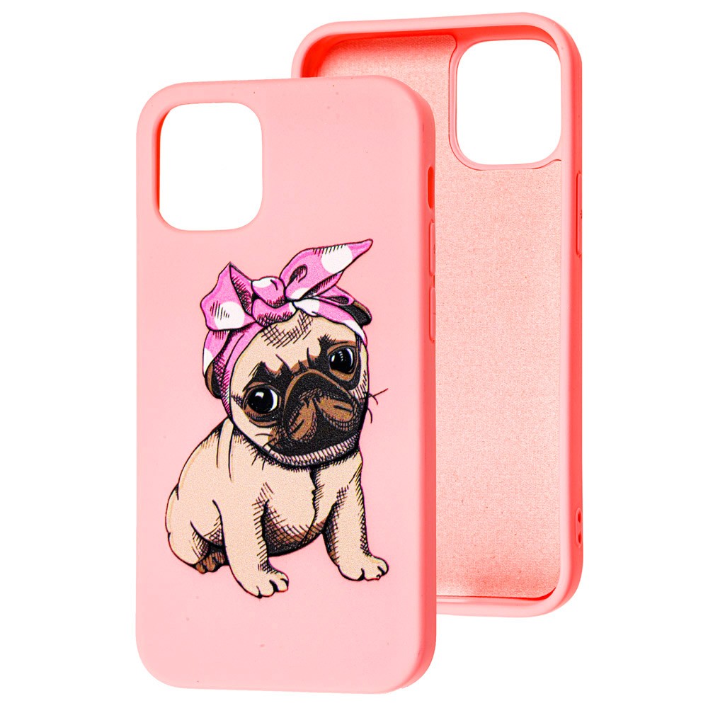 Накладка Silicone ART для iPhone 11 "Мопс"-0