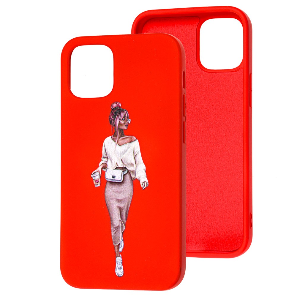 Накладка Silicone ART для Xiaomi Redmi 9A "Lady Red"-0