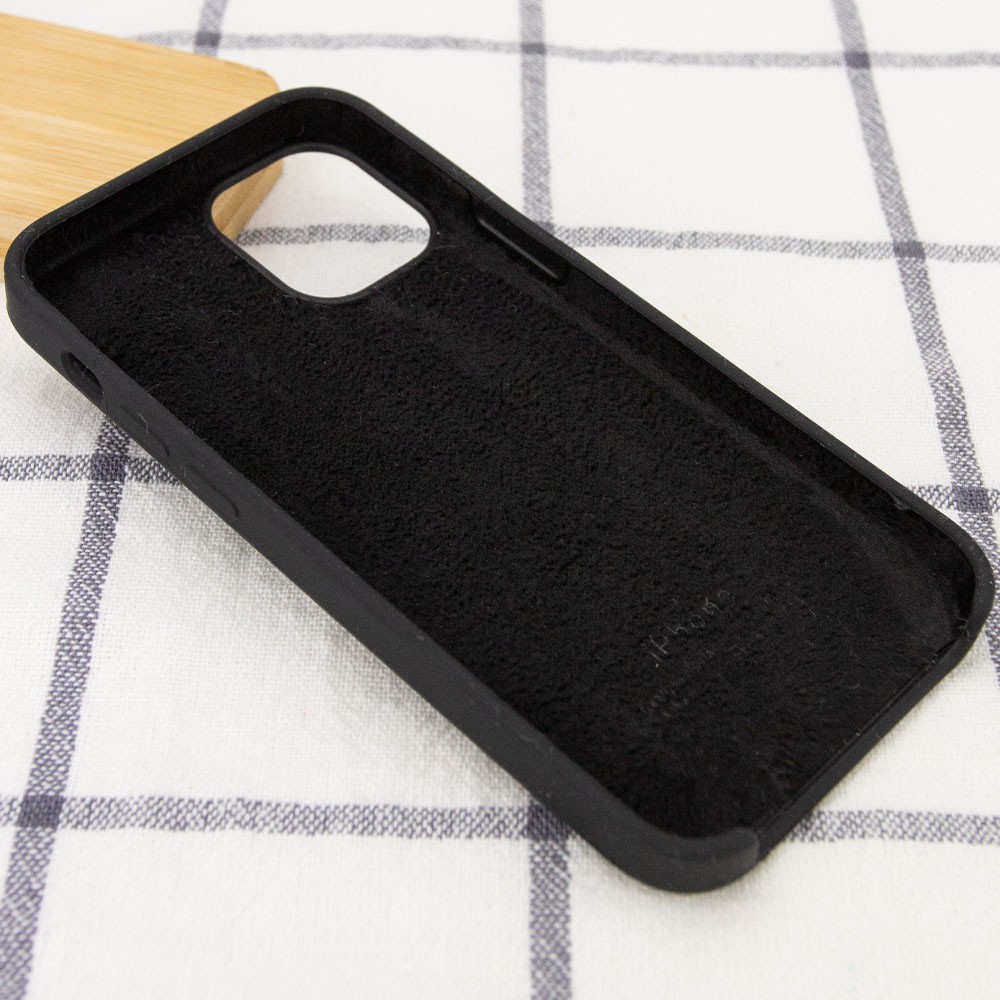 Silicone Case (AA) для iPhone 12 mini (5.4") (Black)-2