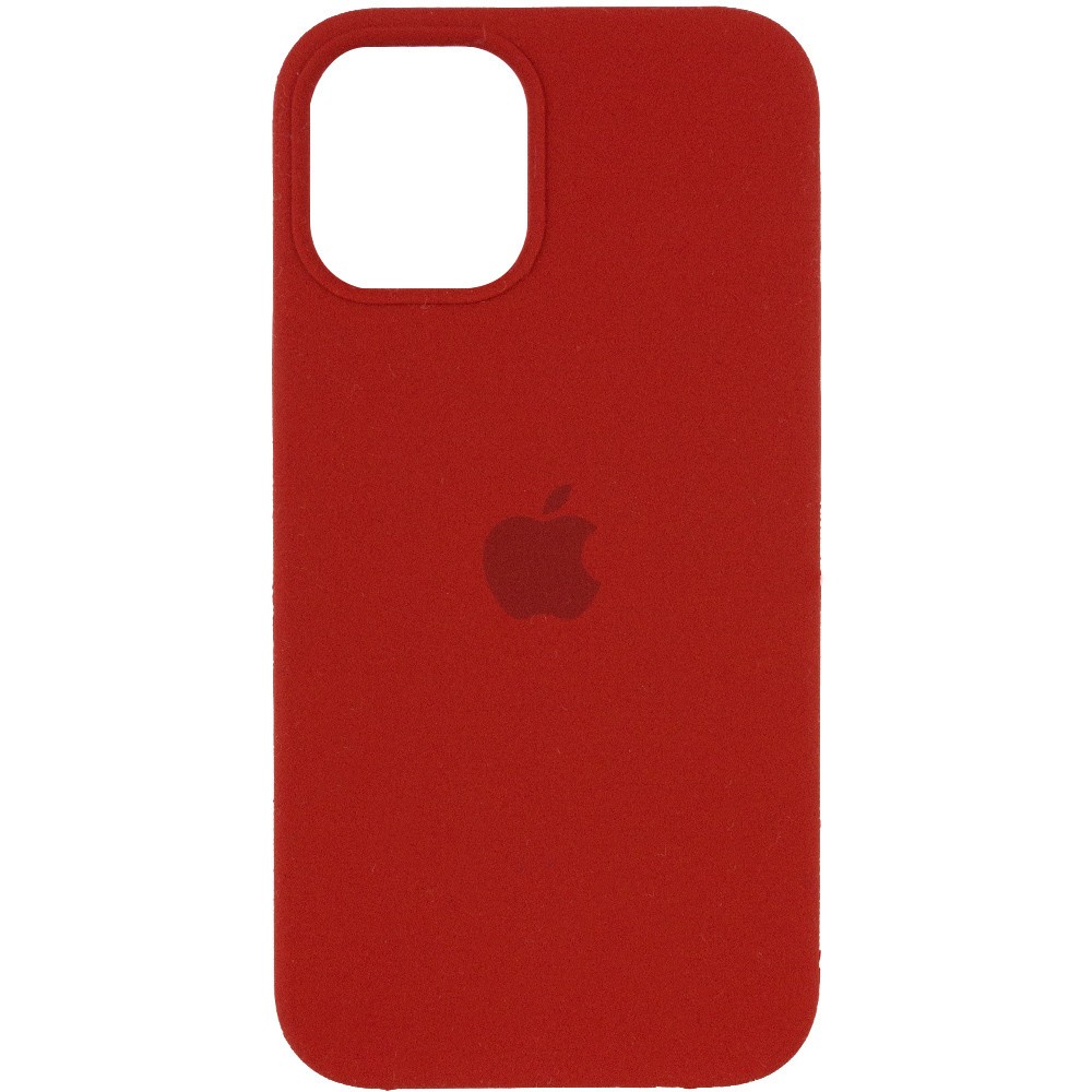 Silicone Case (AA) для iPhone 12 Pro / 12 (6.1") (Dark Red)-0
