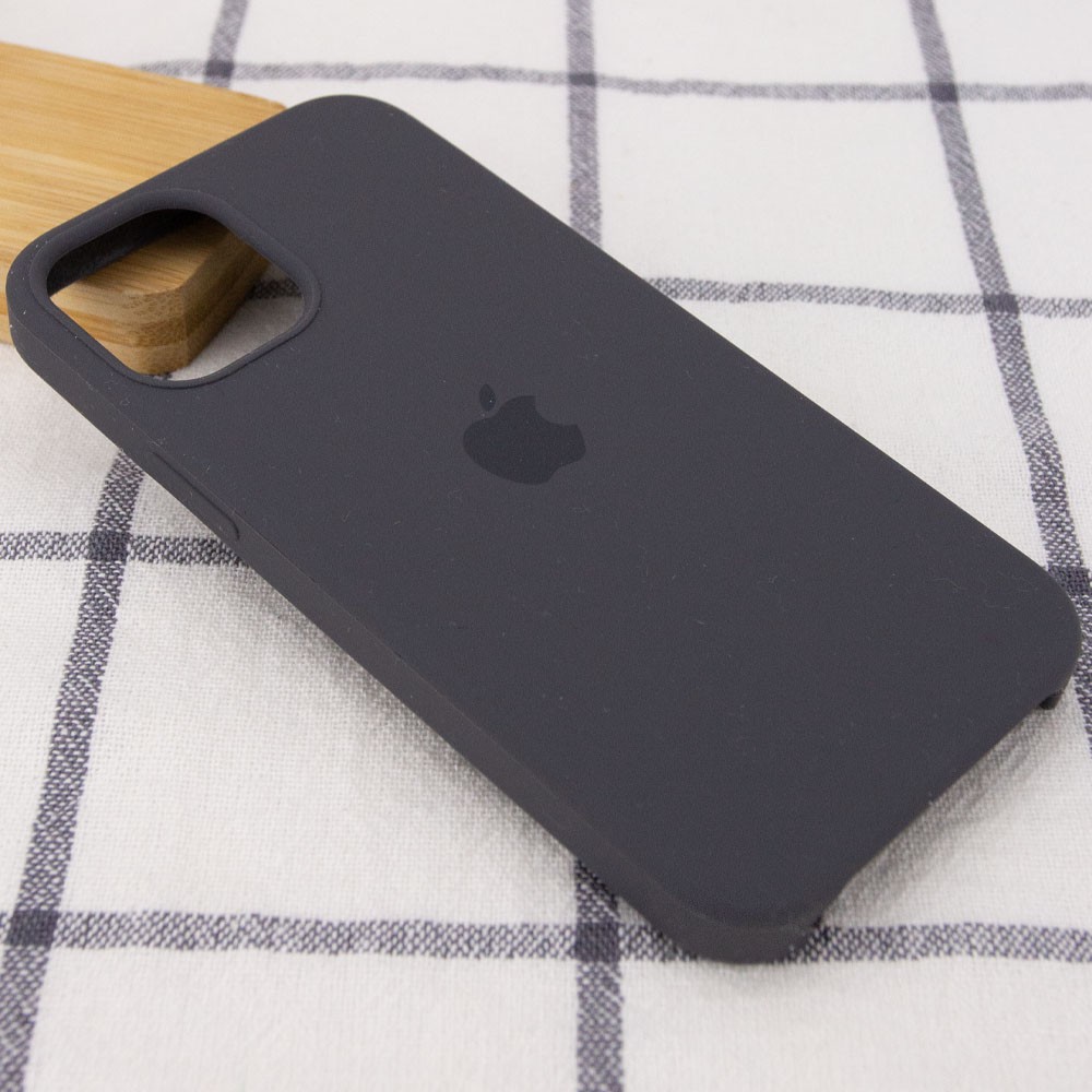 Silicone Case (AA) для iPhone 12 Pro / 12 (6.1") (Dark Gray)-1