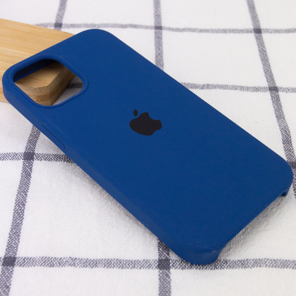 Silicone Case (AA) для iPhone 12 Pro / 12 (6.1") (Navy Blue)-1