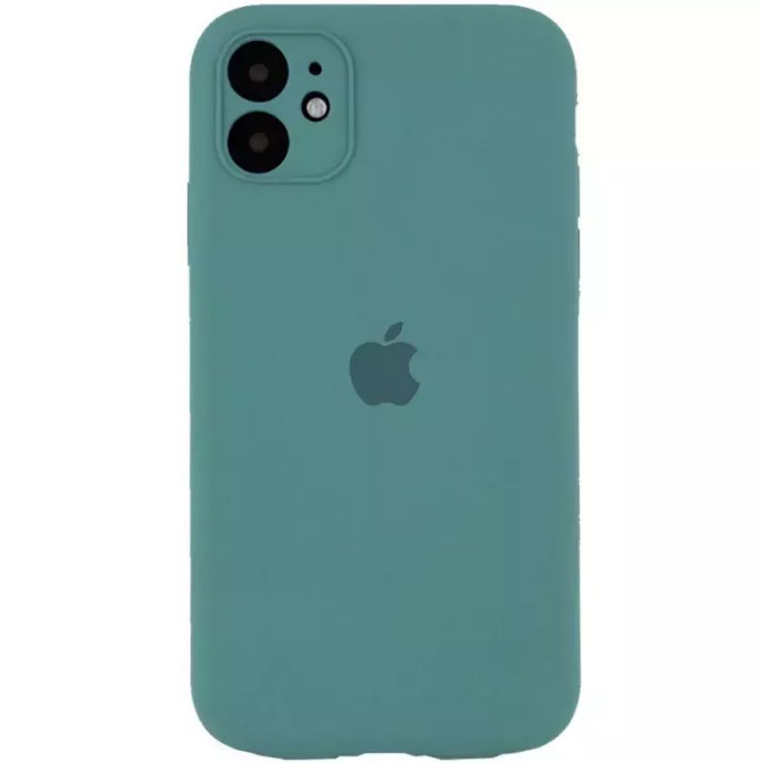 Silicone Case Full Camera Protective (AA) для iPhone 12 (6.1") (Pine Green)-0