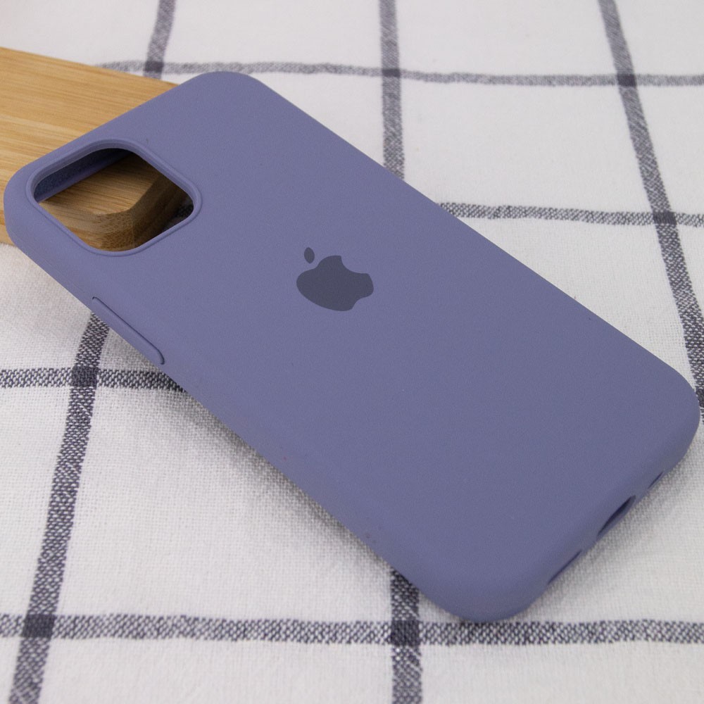 Silicone Case Full Protective (AA) для iPhone 12 / 12 Pro (Lavender Gray)-1