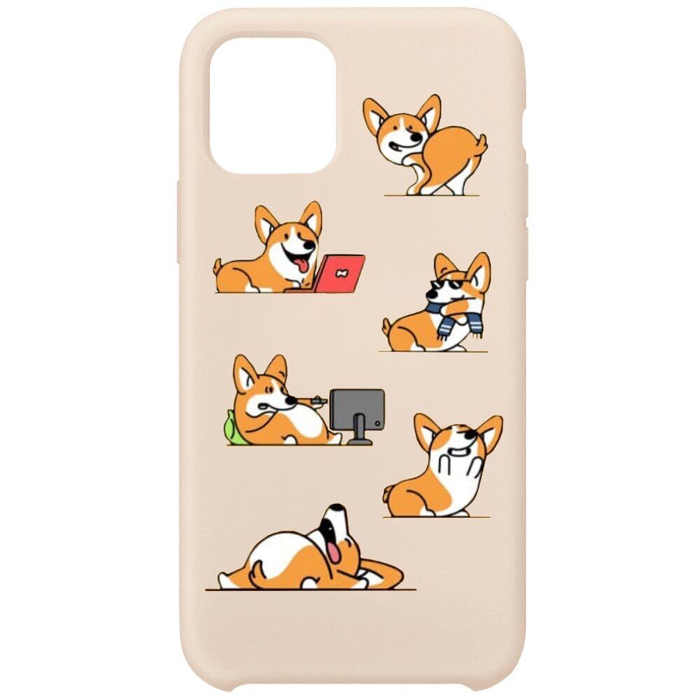 Накладка MiaMi Cartoon для iPhone 11 Pink Sand Corgi-0