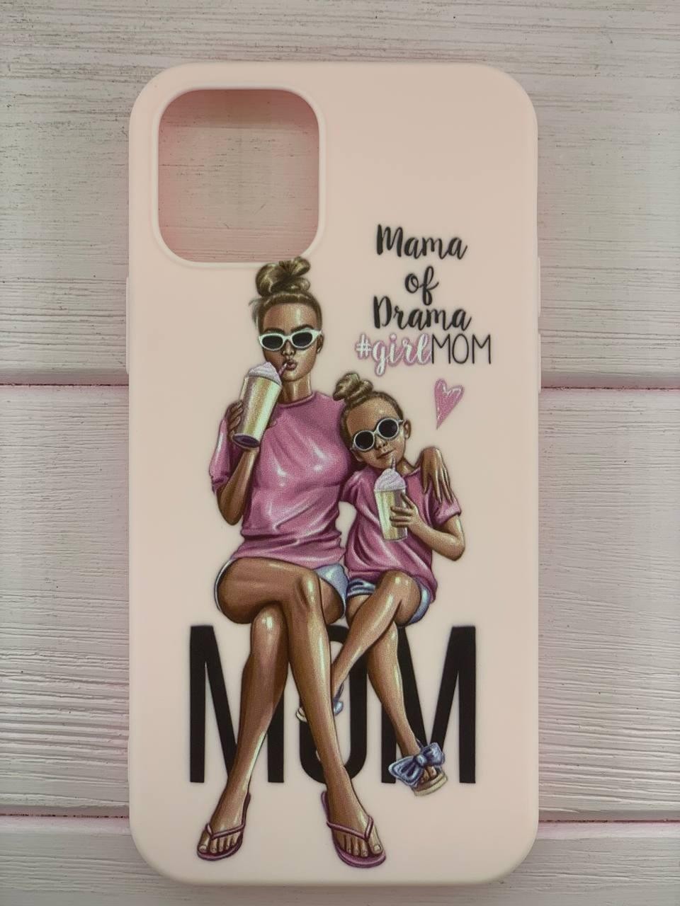 Накладка Max Capa для iPhone 12 Pro Max Mama of drama (Pink)-0
