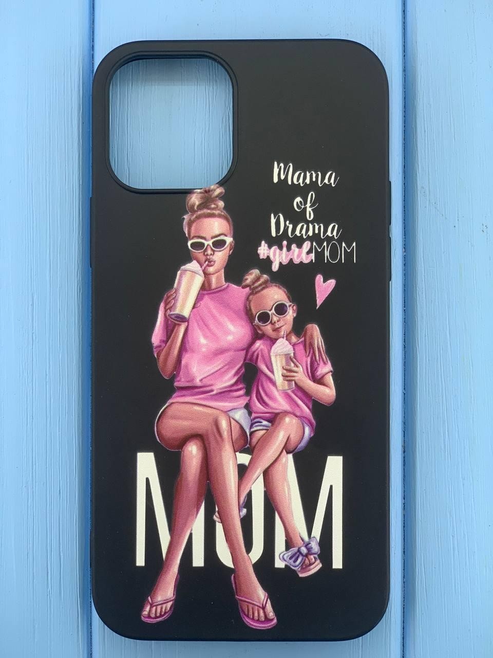 Накладка Max Capa для iPhone 12 Pro Mama of drama (Black)-0