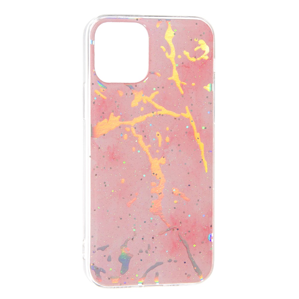 Накладка Marble Apple iPhone 12 / 12 Pro Pink-0
