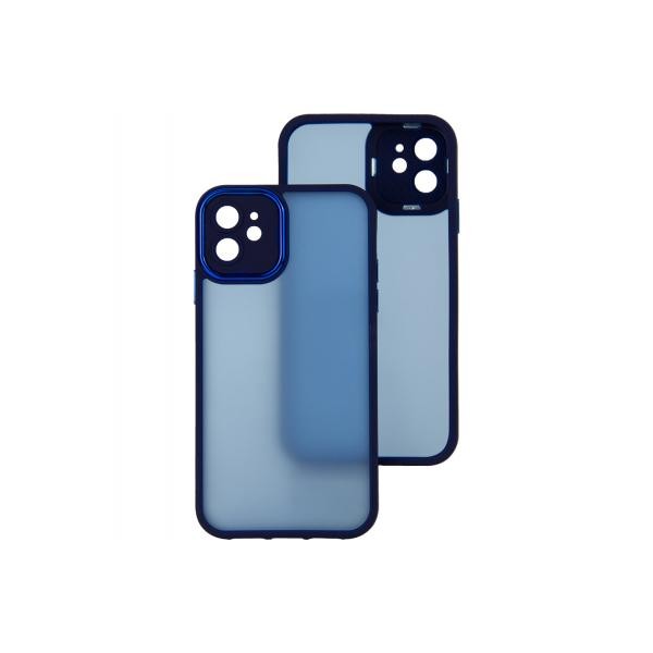 Накладка Luxury Metal Lens для Iphone 12 (6.1) (Синій)-0