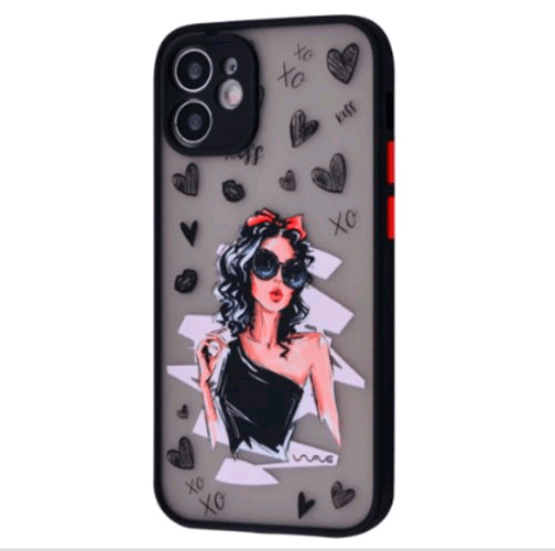 WAVE Cartoon Case  iPhone 12 mini (little black dress)-0