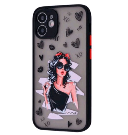 WAVE Cartoon Case  iPhone 12 (little black dress)-0