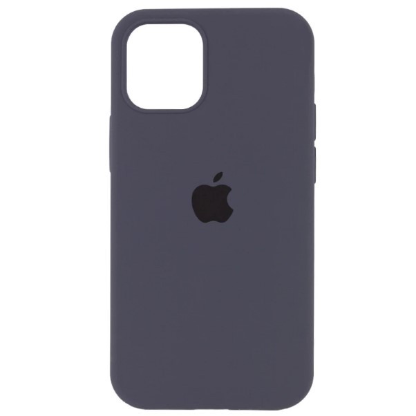 Silicone Case Full Protective (AA) для iPhone 15 Pro (Dark grey)-0