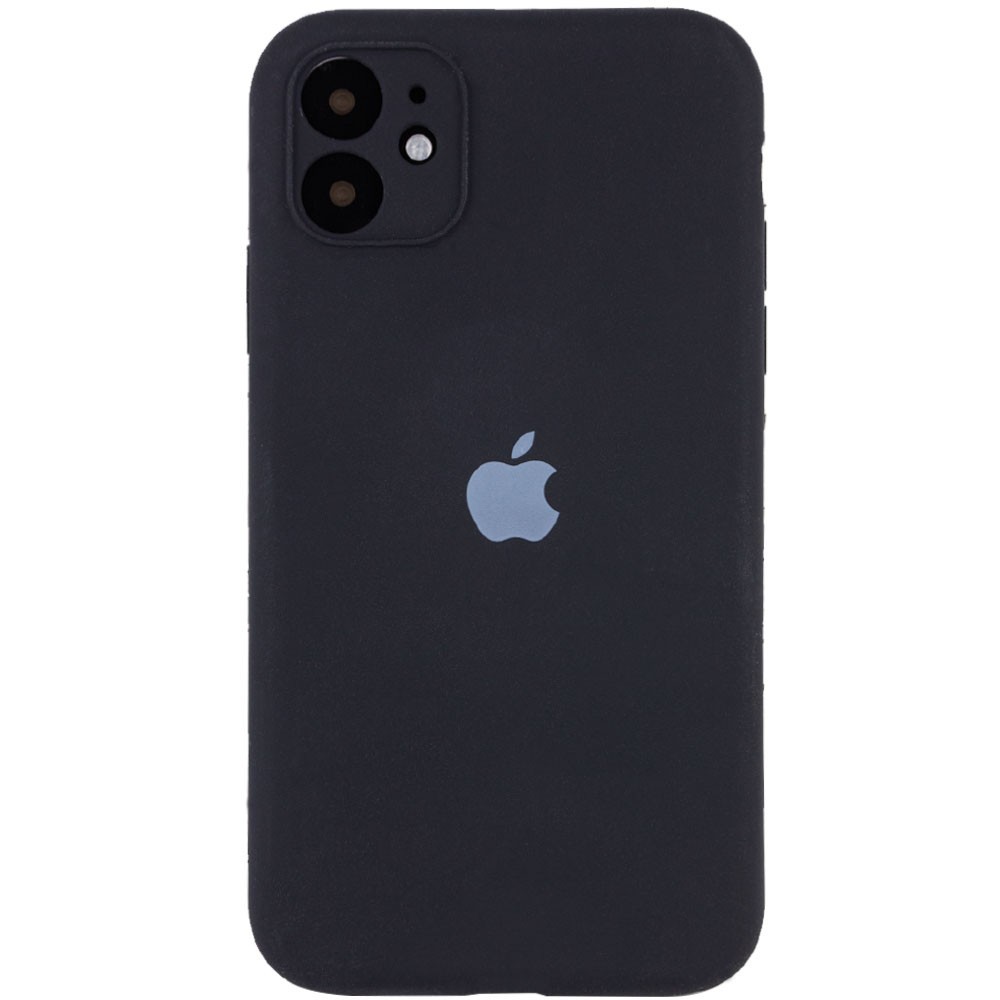 Silicone Case Full Camera Protective (AA) для iPhone 12 (6.1") (Black)-0