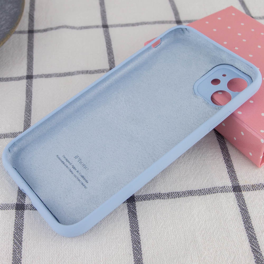 Silicone Case Full Camera Protective (AA) для iPhone 12 (6.1") (Lilac Blue)-1
