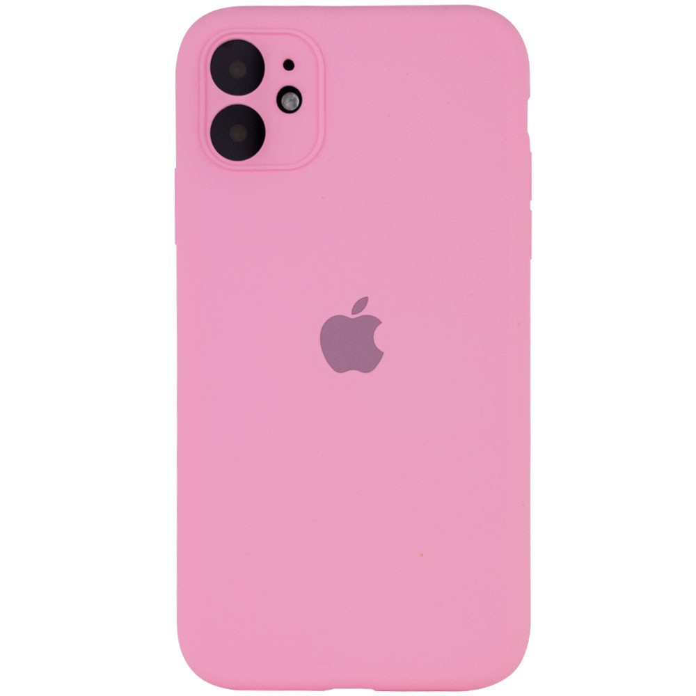Silicone Case Full Camera Protective (AA) для iPhone 12 (6.1")  (Light Pink)-0