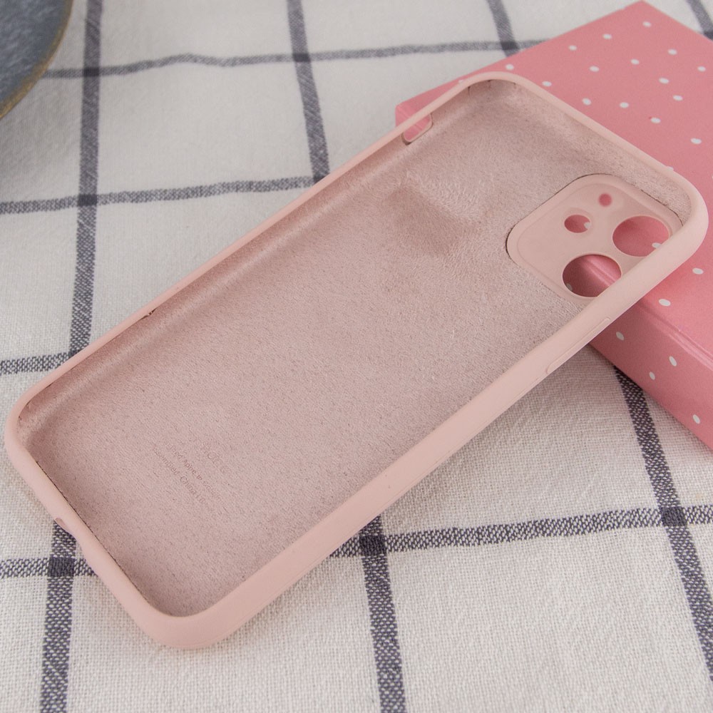 Silicone Case Full Camera Protective (AA) для iPhone 12 (6.1") (Pink Sand)-1