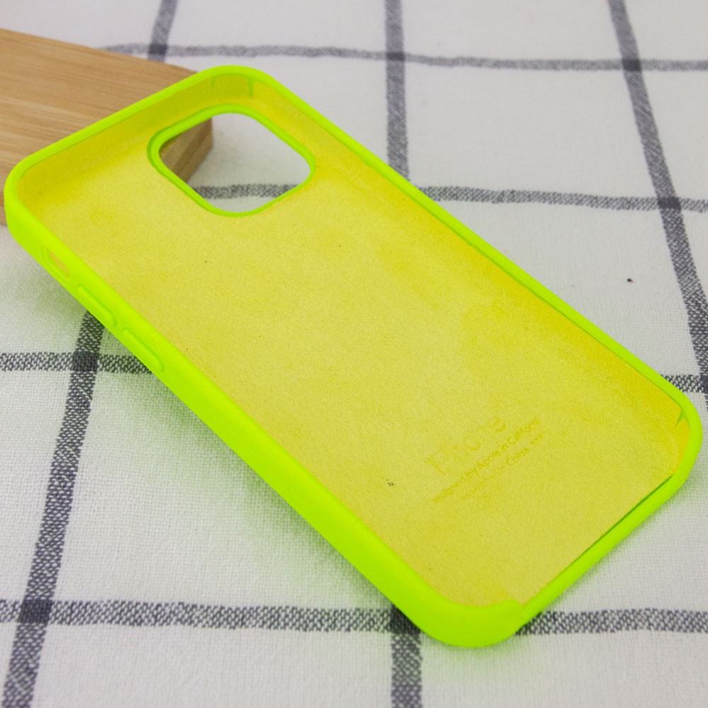 Silicone Case (AA) для iPhone 12 mini (5.4") (Neon Green)-2