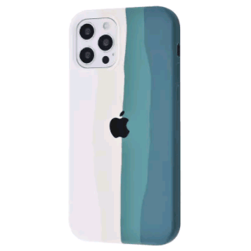 Rainbow Silicone Case iPhone 12 Pro Max (Green)-0