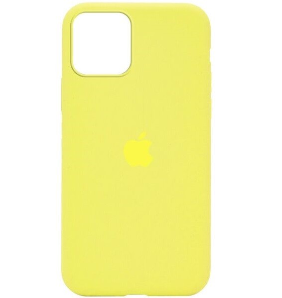 Silicone Case Full Protective (AA) для iPhone 12 / 12 Pro (Bright Yellow)-0