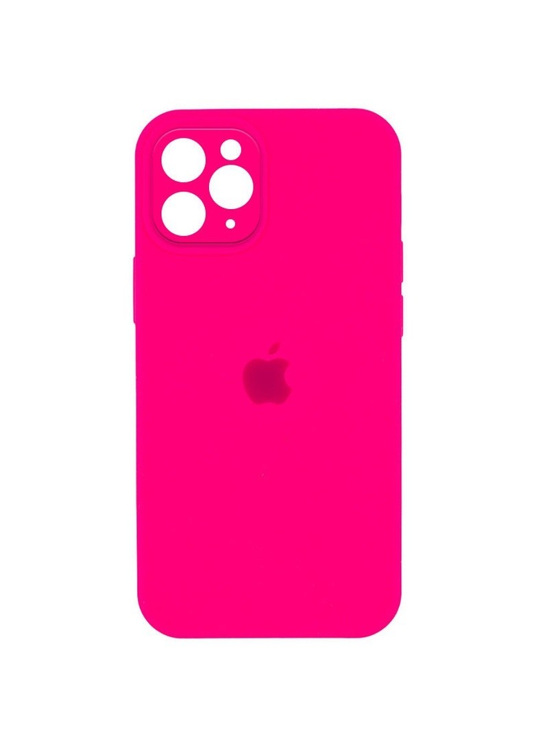 Silicone Case Square Full Camera Protective (AA) для iPhone 12 Pro (6.1") (Barbie pink)-0