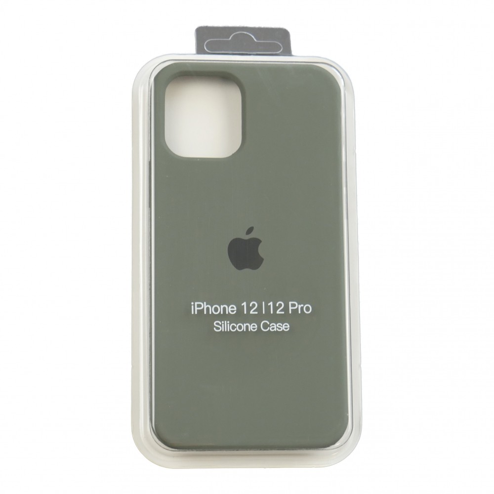 Silicone Case Full Protective (AA) для iPhone 12 / 12 Pro (Dark Olive)-0