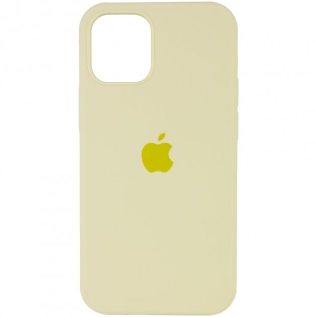 Silicone Case Full Protective (AA) для iPhone 12 / 12 Pro  (Mellow Yellow)-0
