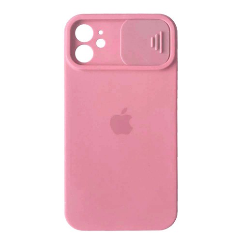 Silicone Case Square Slider Full Camera Protective (AA) для iPhone 11 (6.1") (Pink)-0