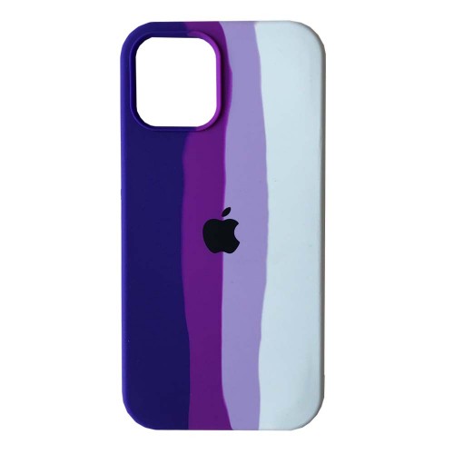 Rainbow Silicone Case iPhone 12/12 Pro Violet-0