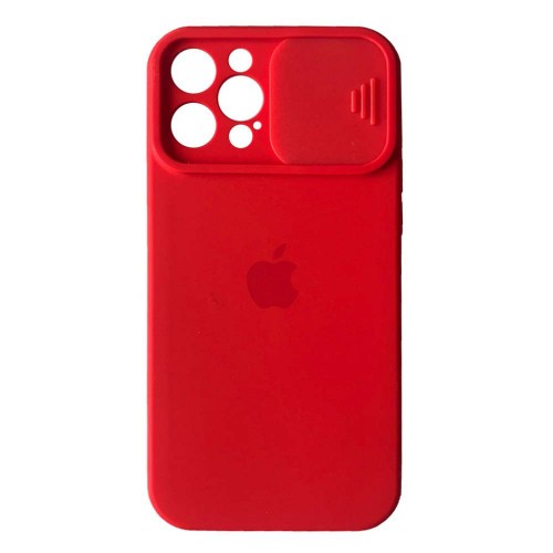 Silicone Case Square Slider Full Camera Protective (AA) для iPhone 12 Pro (Red)-0