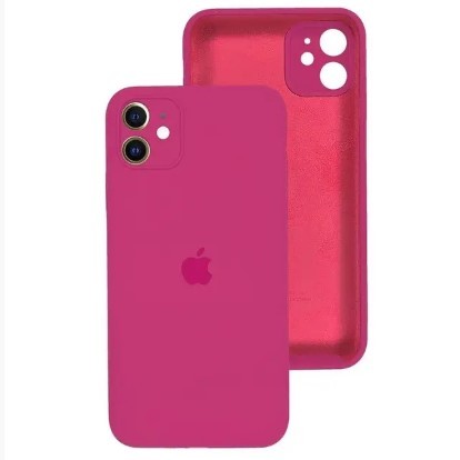 Silicone Case Full Camera Protective (AA) для iPhone 12 (6.1") (Dragon fruit)-0