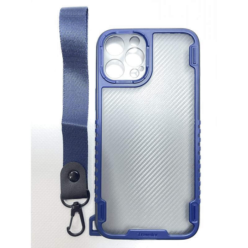 Накладка CARBON PROTECTION для Iphone 12 Pro Max (Blue)-0