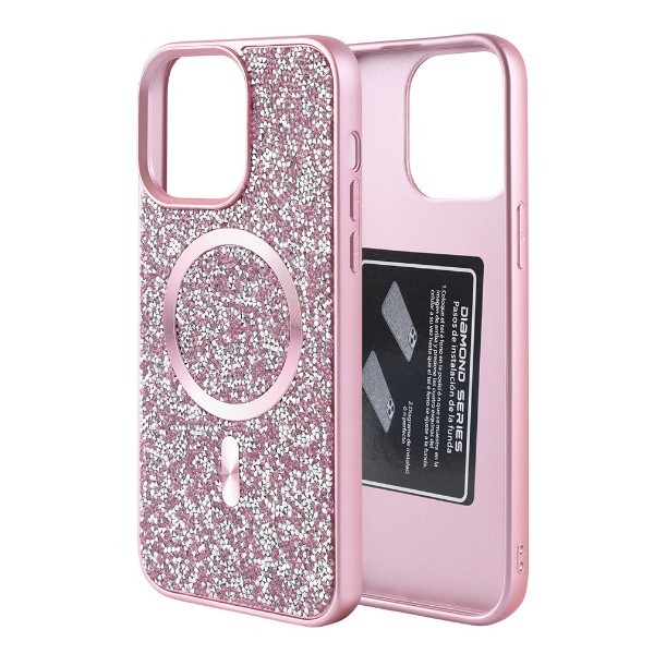 Чохол Swarovski Stand Case with MagSafe для iPhone 16 Pro Pink-0