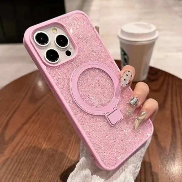 Чохол Swarovski Stand Case with MagSafe для iPhone 16 Pro Pink-0