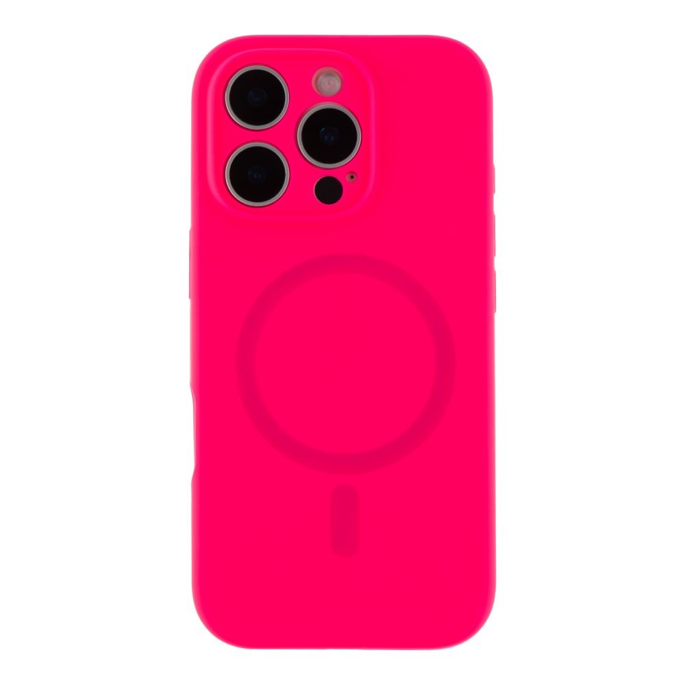 Silicone Case Full Camera Protective (AA) with MagSafe для iPhone 12 Pro Max (Barbie pink)-0