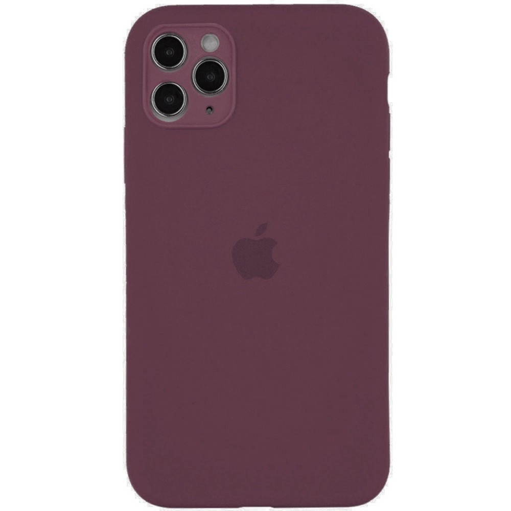 Silicone Case Full Camera Protective (AA) для iPhone 12 Pro Max (Maroon)-0