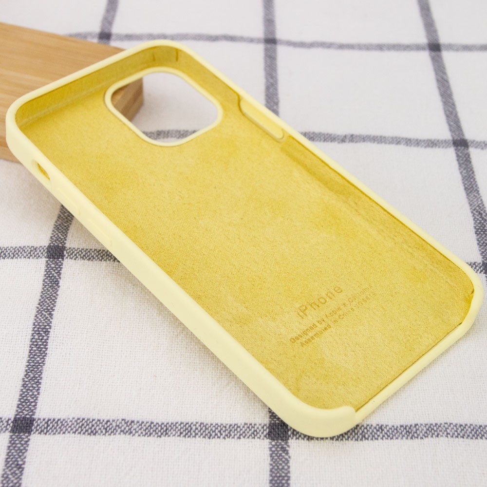 Silicone Case (AA) для iPhone 12 Pro Max (6.7") (Mellow Yellow)-2