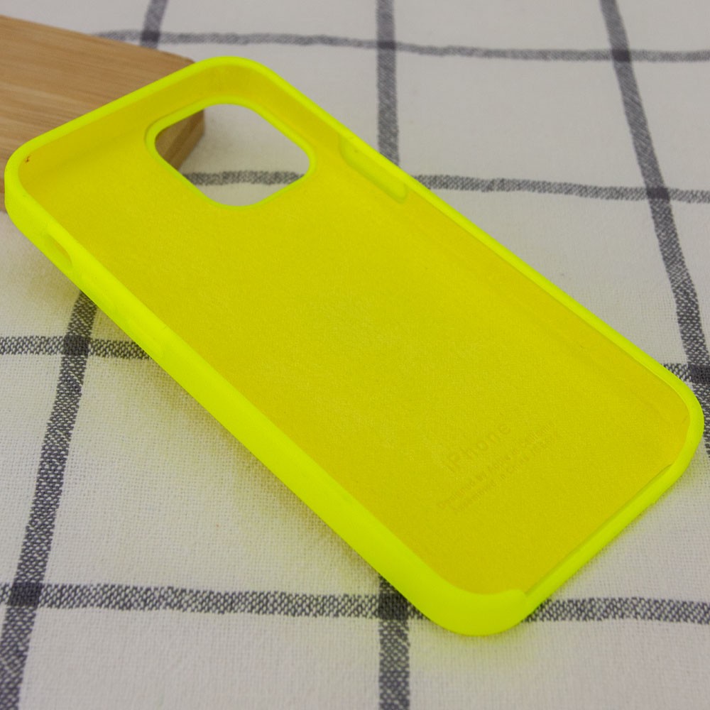 Silicone Case (AA) для iPhone 12 Pro Max (6.7") (Acid Yellow)-2