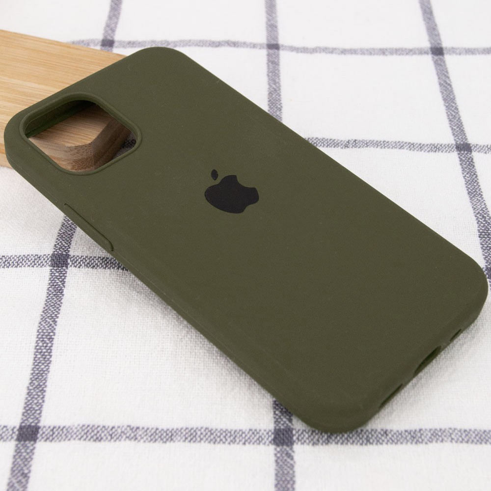 Silicone Case Full Protective (AA) для iPhone 12 Pro Max (6.7") (Dark Olive)-1