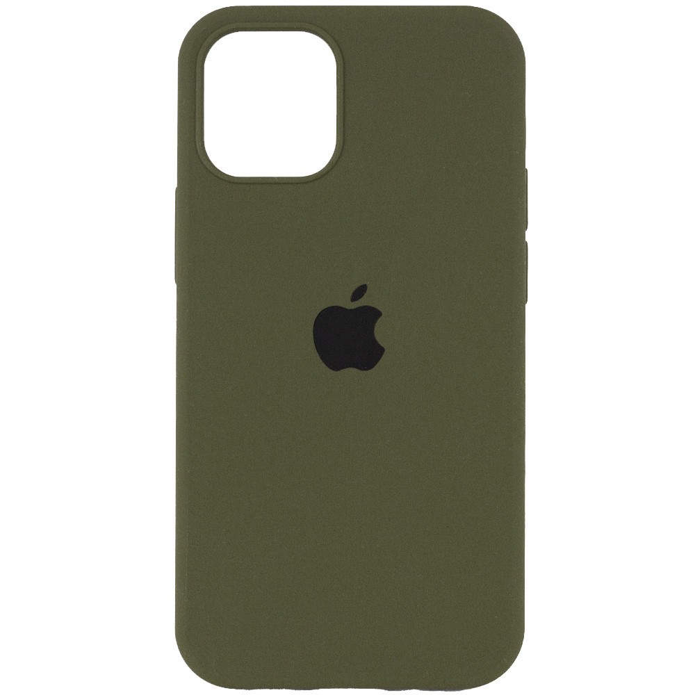 Silicone Case Full Protective (AA) для iPhone 12 Pro Max (6.7") (Dark Olive)-0