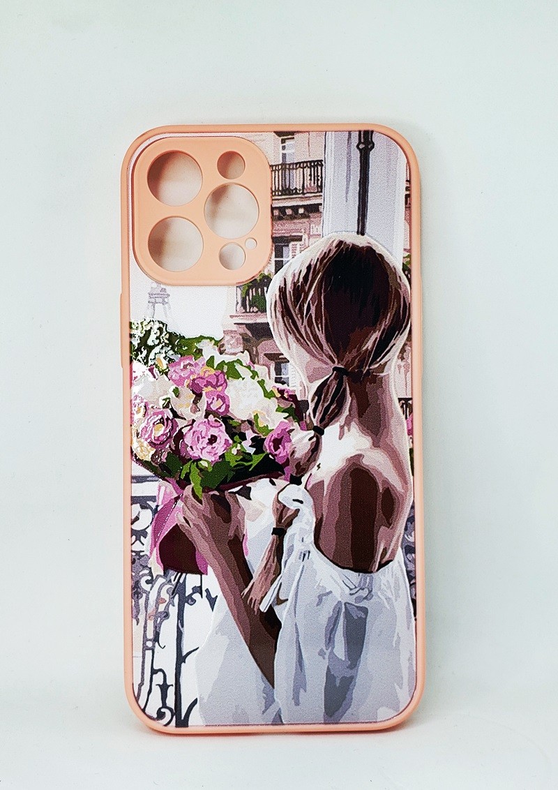 Накладка Totu Gingle Print для IPhone 12 Pro Max Дівчина з квітами-0