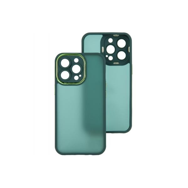 Накладка Luxury Metal Lens для Iphone 12 Pro Max (Зелений)-0