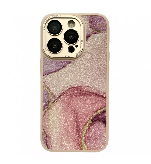 Накладка Glitter Marble Case для Iphone 12 Pro Max (Pink)-0