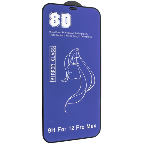 Захисне скло 8D для IPhone 12 Pro Max 2020/6.7" синє-0