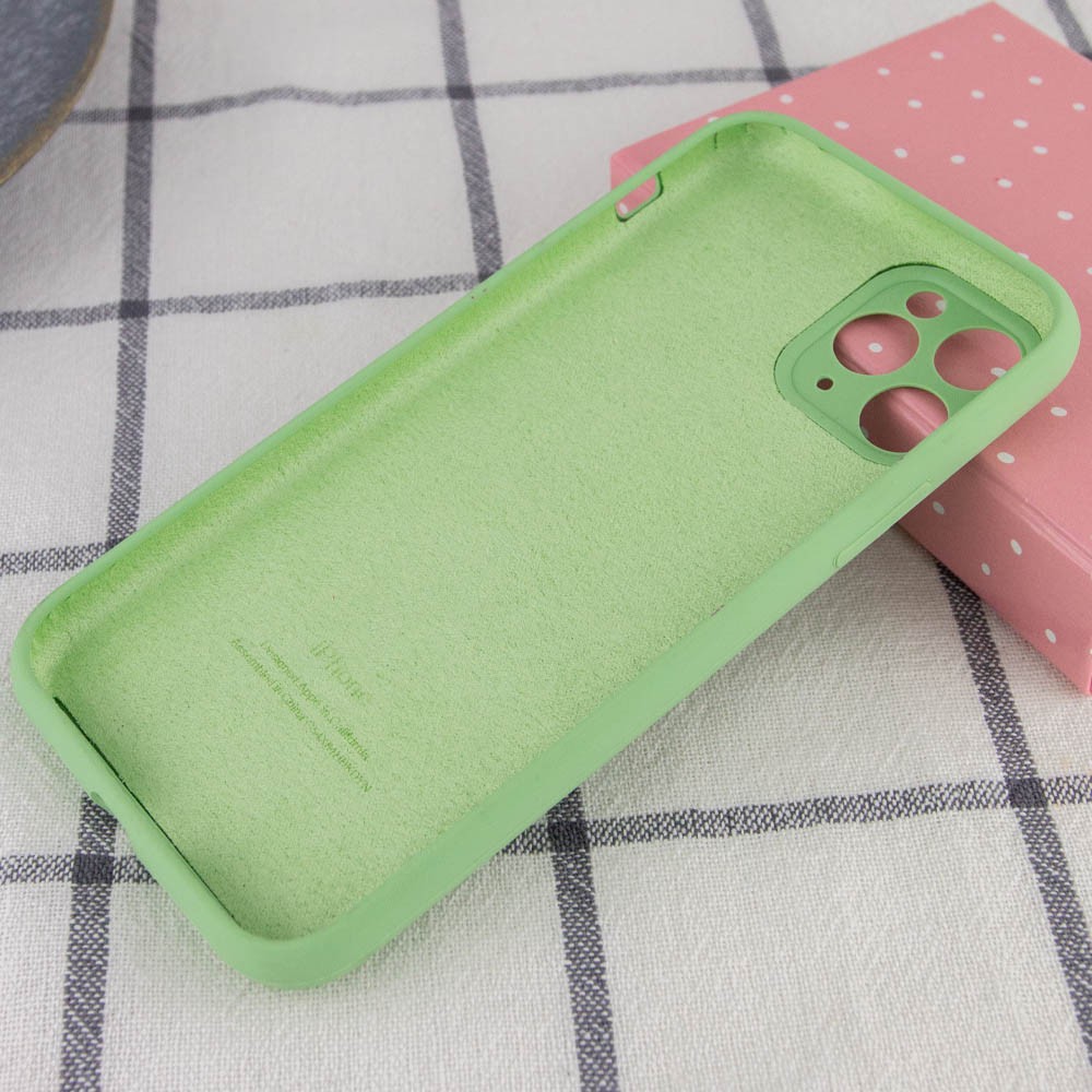Silicone Case Full Camera Protective (AA) для iPhone 16 Pro Max (Mint)-1