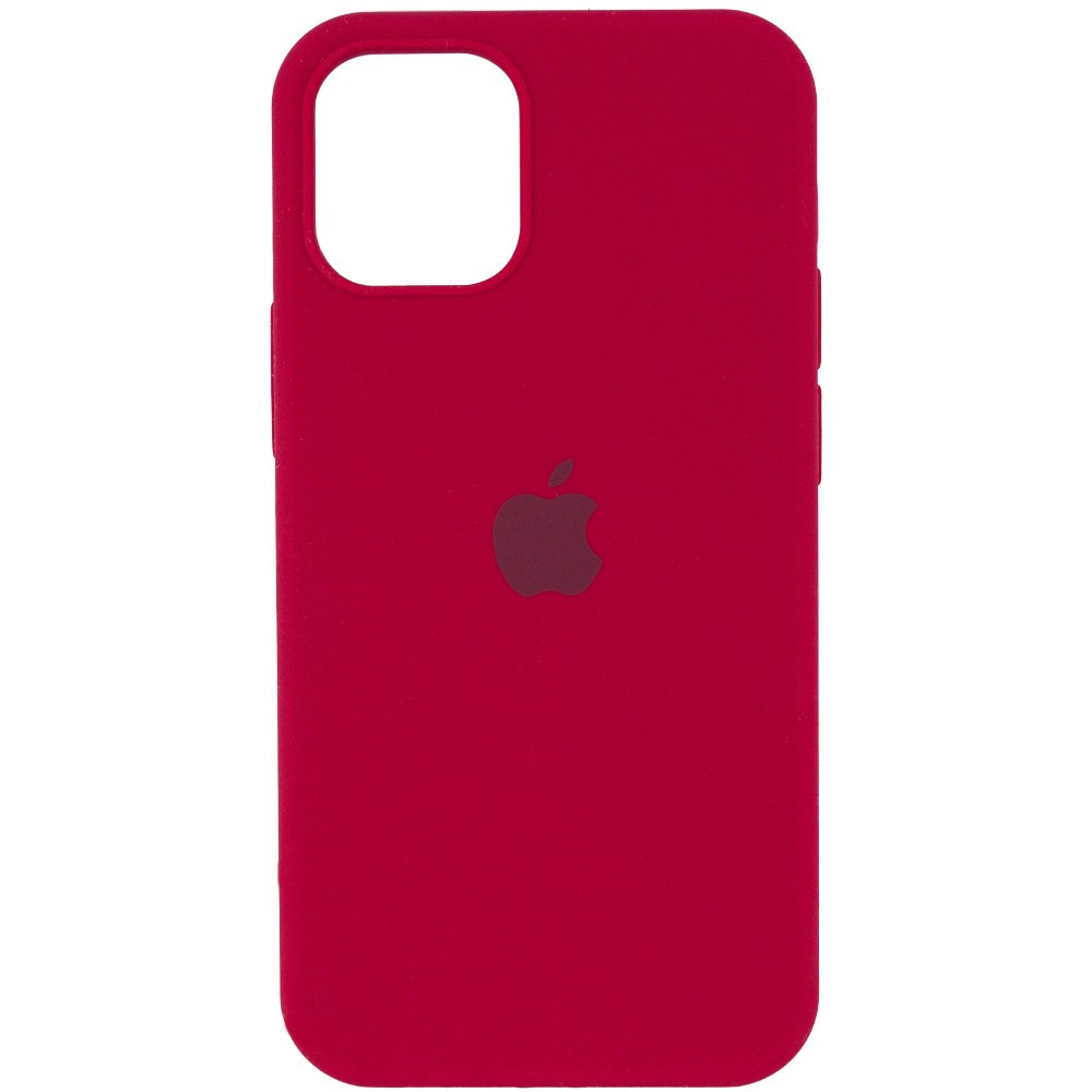 Silicone Case Full Protective (AA) для iPhone 14 Pro Max  (Rose Red)-0