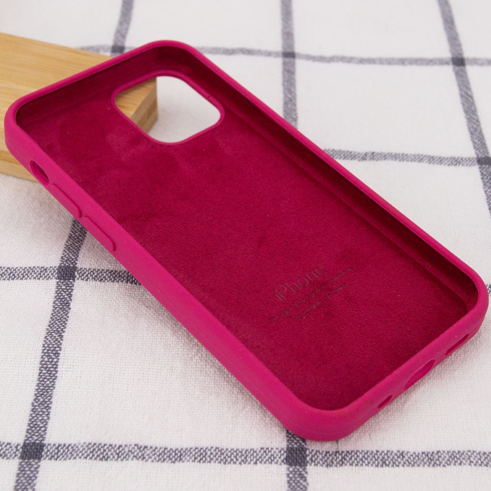 Silicone Case Full Protective (AA) для iPhone 12 Pro Max (6.7") (Pomegranate)-2