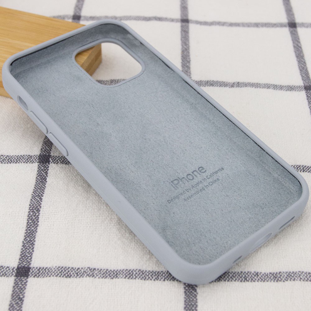 Silicone Case Full Protective (AA) для iPhone 12 Pro Max (6.7") (Mist Blue)-2