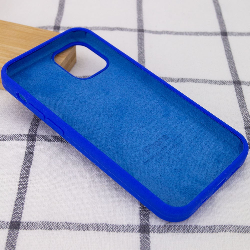 Silicone Case Full Protective (AA) для iPhone 12 Pro Max (6.7") (Shiny Blue)-2